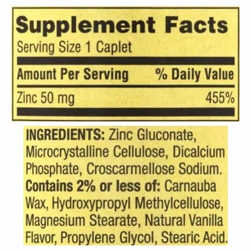 Zinc 50mg Alta Potencia Inmunidad Salud 200 Tabs Cuida Piel!