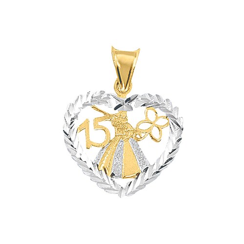 Juego Xv Años Vestido Oro 10K - 766