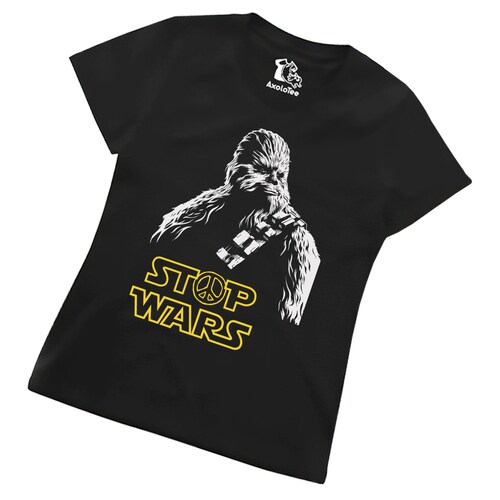 AxoloTee Playera Dama - Stop Wars Chewbacca