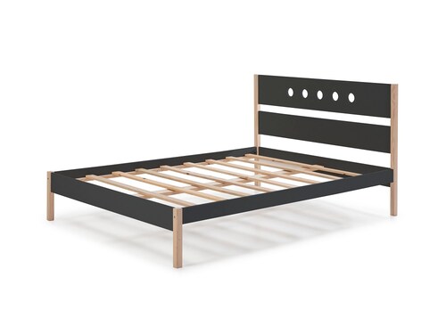 Cama Matrimonial Compton Negro - Kessa.