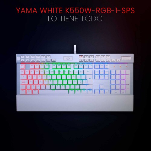 Teclado Redragon YAMA Blanco K550