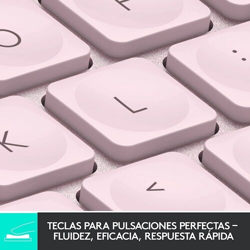 Teclado Logitech MX Keys Mini Iluminado Inalambrico Bluetooth Recargable Rosa 920-010478.
