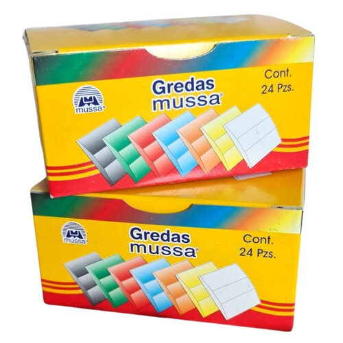Gredas Caja con 24 Pzs Colores Surtidos. Marcadores de telas