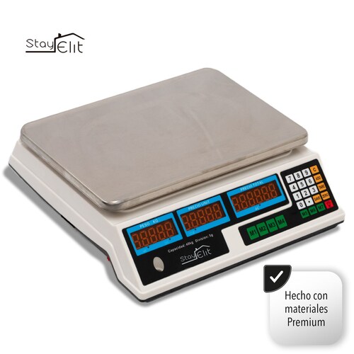 Báscula Comercial Stay Elit Recargable Hasta 40kg Negocio