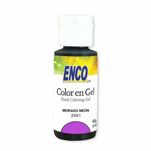 Color Gel Morado Neon Comestible Reposterí  40 Grs Enco 2991