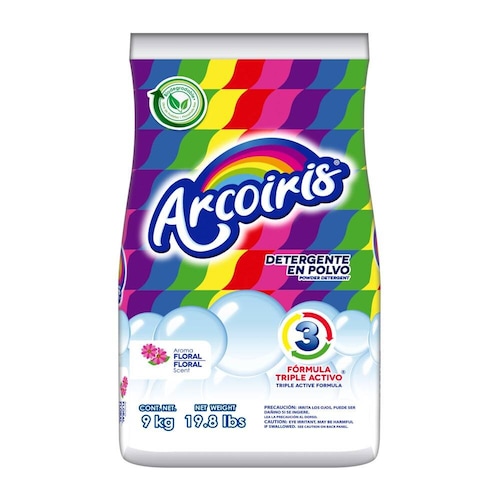 Detergente en Polvo Arcoiris 9 kg
