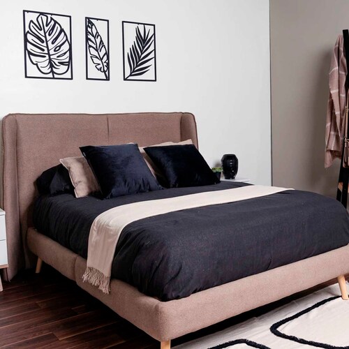 Cama Queen Size Trenton Cafe - Kessa.
