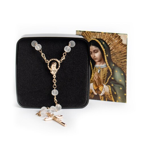 Rosario de Cuencas, con crucifijo y medalla milagrosa de la Virgen de Guadalupe Rosario de buena acción, Rosario de Paz