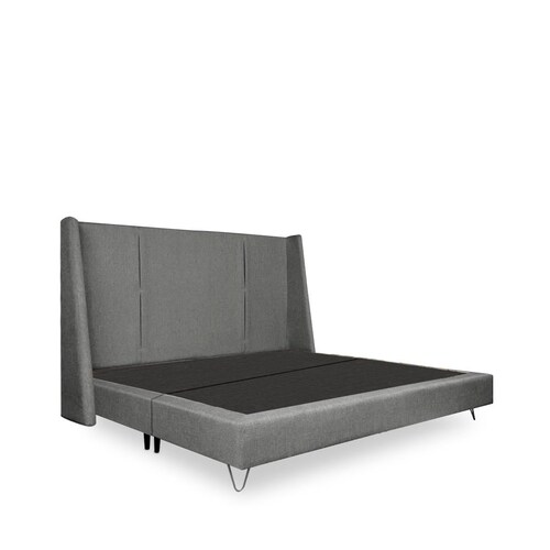 Cama Matrimonial Realy Gris Claro - Kessa.