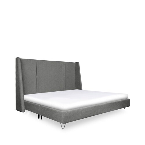 Cama Matrimonial Realy Gris Claro - Kessa.