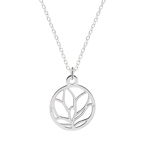 Dije Sencillo Amapola con Cadena de Plata por Anante Joyería, Collar para Mujer
