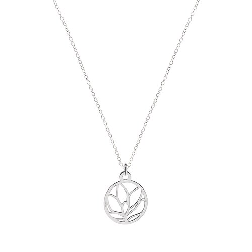 Dije Sencillo Amapola con Cadena de Plata por Anante Joyería, Collar para Mujer