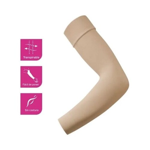 Manga de compresion Jobst, 20-30 mmHg, con silicon, bella lite.