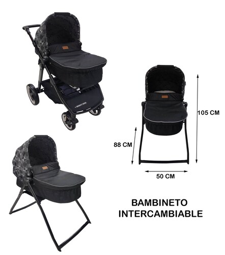 Carriola de Lujo Australia Swiss Titanium Aeiou Black/Carbonic