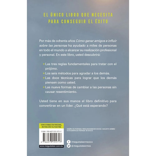Libro Cómo ganar amigos e influir sobre las personas Autor Carnegie, Dale