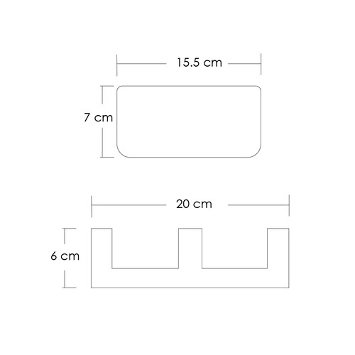 Macetero soporte de madera XM15G grande Blanco