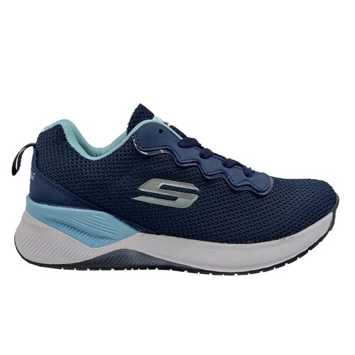 Tenis Spook 930 Azul Marino Cielo Mujer Suela Gel Running Correr