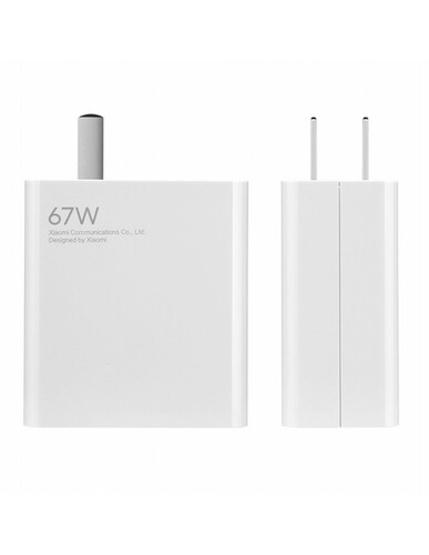 Cargador de pared Xiaomi de 67W con cable naranja USB-C