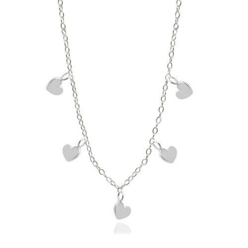 Collar de Corazón con Cadena de Plata por Anante Joyería, Colección Amore para Mujer