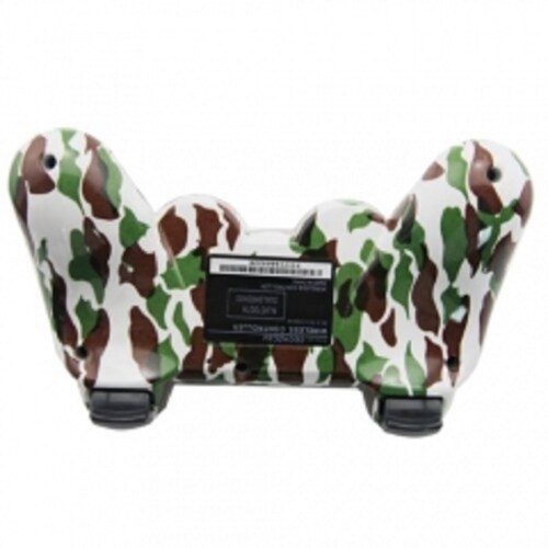 Control Genérico Compatible Con Ps3 Camuflaje Verde Inalámbrico.