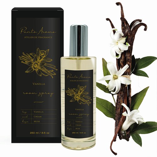Punto Aroma - Home Mist 250ml - Ambientador de Fragancia Premium - Air Freshener - Spray aromatizante con atomizador - Ideal para casa, (Vanilla)