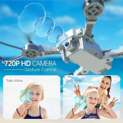 Mini Dron Snaptain A10 Plegable Con Camara Hd 720p Fpv Wifi. Gris