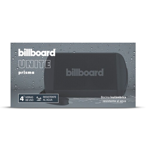 Bocina inalámbrica Resistente al Agua Unite Prisma Billboard Color Gris