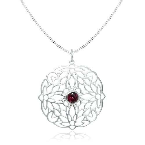 Dije Grande Flor de Loto de Plata, Collar para Mujer por Anante Joyería