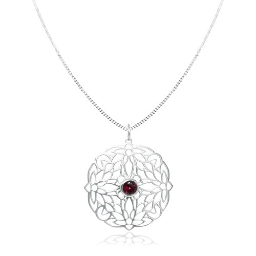 Dije Grande Flor de Loto de Plata, Collar para Mujer por Anante Joyería