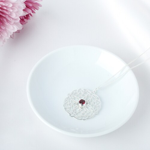 Dije Grande Flor de Loto de Plata, Collar para Mujer por Anante Joyería