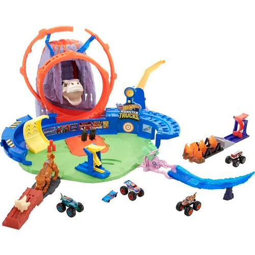 T Rex Volcano Arena Monster Trucks Hot Wheels