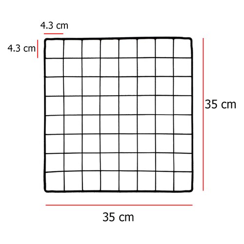 Set de 2 Paneles de Varilla Metálica Multifuncional Para Colgar Fotos y Arte