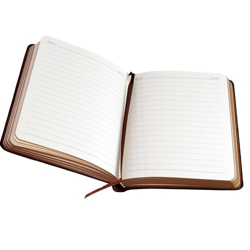 Libreta de bolsillo Vintage con 140 hojas de 10.5x14.5 cm con boligrafo