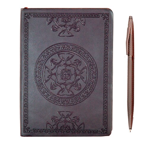 Libreta de bolsillo Vintage con 140 hojas de 10.5x14.5 cm con boligrafo