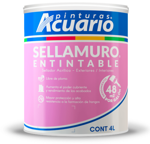 Sellamuro Entintable Acrílico Blanco 4 Lt Acuario SA9064008