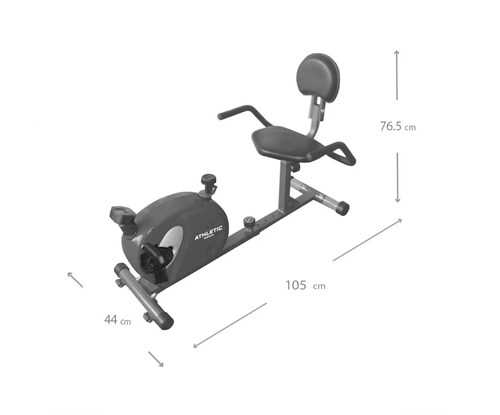Bicicleta Recumbent Athletic Works Manual Negra