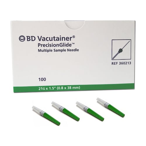 Aguja Toma Multiple Vacutainer 21gx1.5 C/100 Piezas