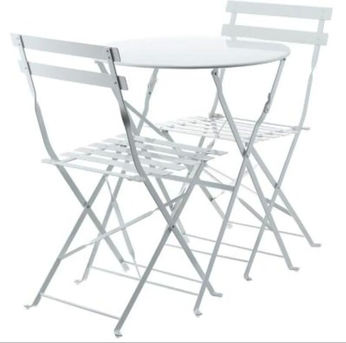 JUEGO BALCON METALICO 3 PIEZAS BLANCO