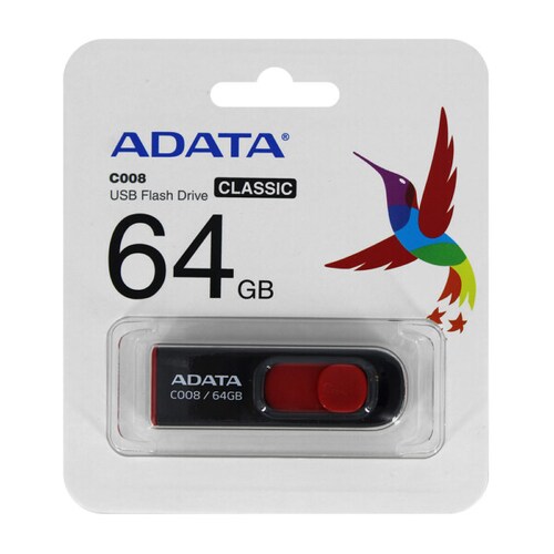 Memoria USB de 32 GB. 2.0 color negro/rojo Marca ADATA.