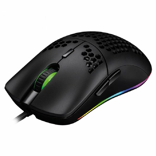 Mouse Gamer Game Factor Mog501 Click Láser 6200 Dpi Rgb Negro