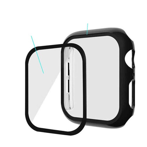 Case para Apple Watch de 2 unidades Compatible con Series 3, Series 2, Series 1 44mm Modelo Blanco y Negro  