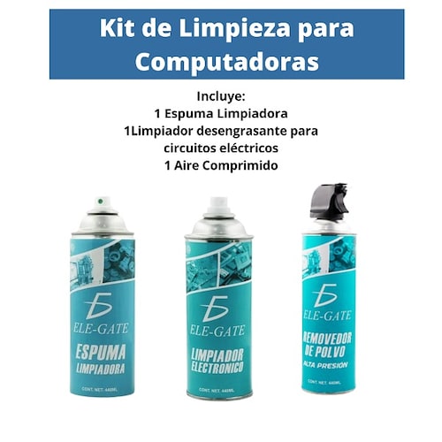 Kit Limpieza Y Mantenimiento Pc Aire+ Limp Circuitos+ Espuma
