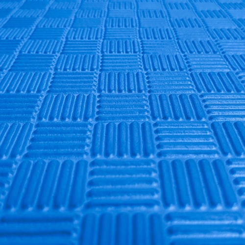 Tatami Tapete Ejercicio Foamy 10 piezas Piso 100 x 100 cm Gym Artes Marciales 2cm Antiderrapante Azul Negro