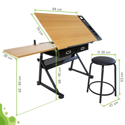 Restirador Madera Profesional Mesa De Dibujo Altura Ajustable