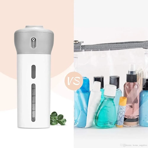 Botella De Viaje 4 En 1 Para Shampoo Crema Perfume Gel Goshoppingmx