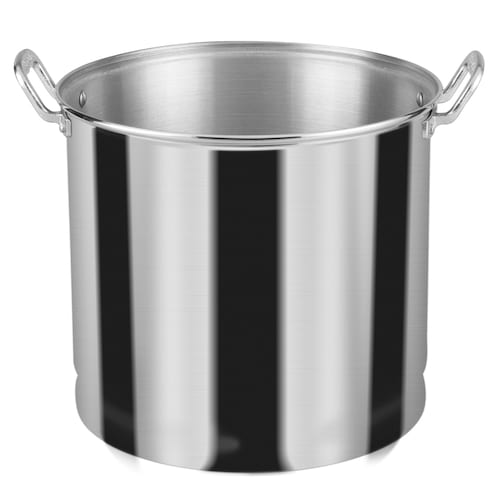 Vaporera de 32 cm. Vasconia Básicos de Aluminio Color Plateado Satinado con Tapa de Vidrio y Alta durabilidad