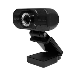 CAMARA WEB GHIA 1080P WEBCAM USB IDEAL PARA EQUIPOS DE ESCRITORIO Y LAPTOPS NEGRO MICROFONO USB