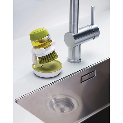Cepillo Para Lavar Trastes Con Despachador de Jabon Integrado Goshoppingmx
