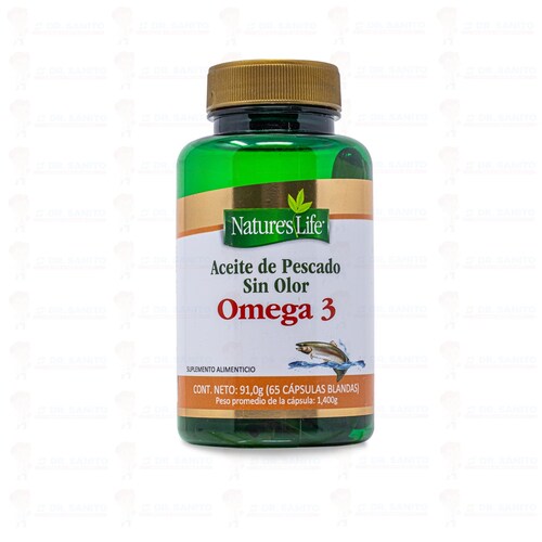 Omega 3 Aceite Pescado 65 Caps 1.35 G Aceite De Pescado Natures Life 