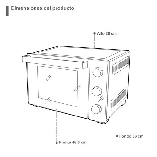 Horno Eléctrico con puerta de cristal templado acabado espejo SUPRA SPECCHIO